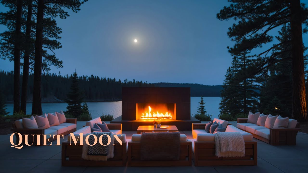 Late Night Jazz | Moonlit Relaxation & Firelight