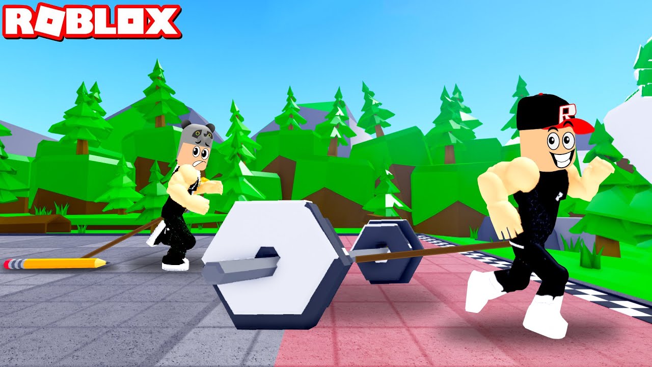Bütün Eşyaları Çek ve Gücünü Göster!! - Panda ile Roblox Super Strong Simulator