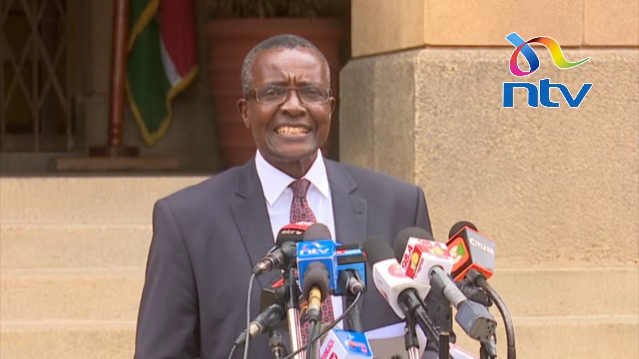 Chief Justice David Maraga addresses President Uhuru