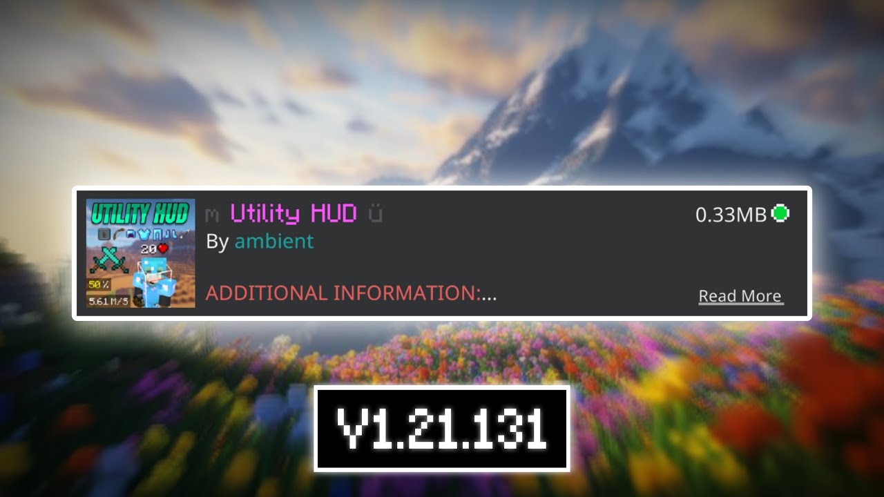 Utility Hud Mod For MCPE 1.21+ | Best PvP Pack 🔥