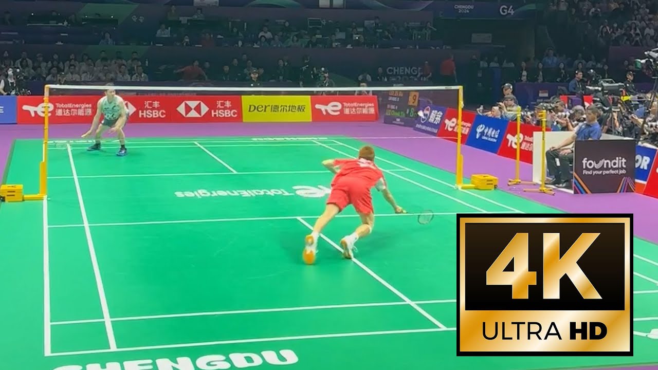【NICE ANGLE】Lee Zii Jia Vs Lee Cheuk Yiu | Thomas's Cup 2024【4K60帧绝佳视角】哈哈哈，小李真是一块人气磁铁，2024汤杯李梓嘉vs李卓耀