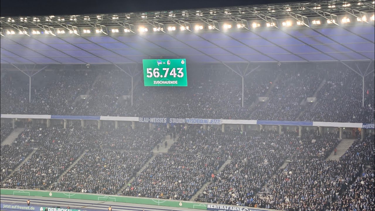 Hertha gegen Freiburg  Pokal Viertelfinale  4:5 nach Elfmeterschießen 