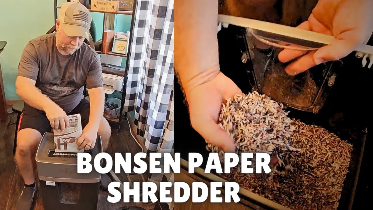 BONSEN 10-Sheet Super Quiet Micro-Cut Paper Shredder