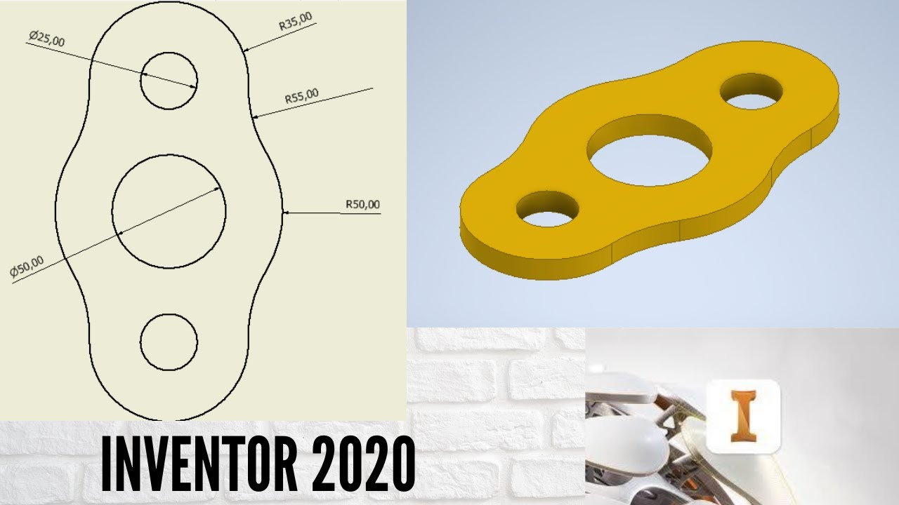 Autodesk Inventor 2020 tutorial espa&ntilde;ol para principiantes. Inventor 2020 desde cero.