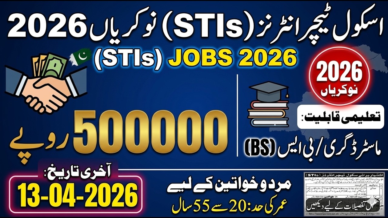 School Teacher Interns (STIs) Recruitment 2026 50,000 Salary | Teaching Jobs in Punjab
