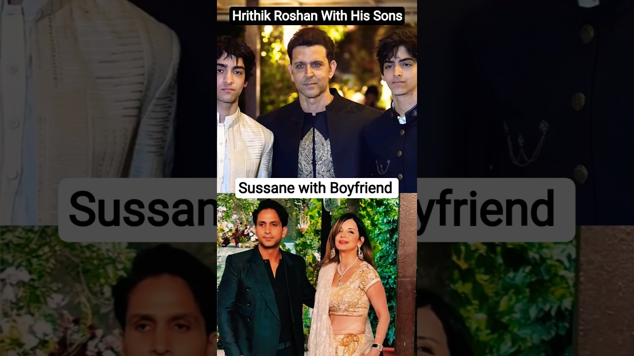 Hrithik Roshan With Sons Hrehaan  & Hridhaan, Sussanne Khan With Her Partner #hrithikroshan#hridhaan