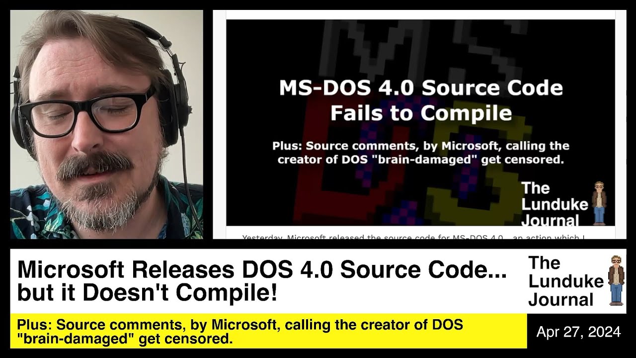 Microsoft Releases DOS 4.0 Source Code... but it Doesn't Compile!