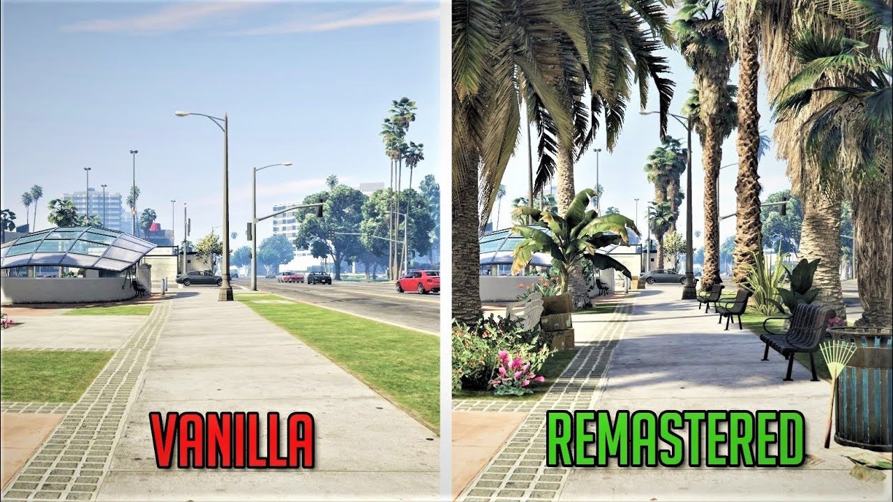 GTA V REMASTERED vs. GTA 5 (Gameplay Comparison)