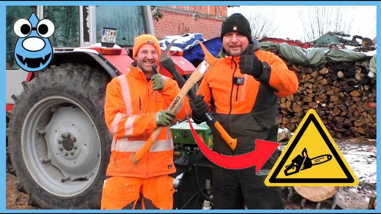 🥶 Schnee, Eis und Frost🪓bestes Wetter zum Holz machen🚜Endspurt am Buchenholzpolter💪‍‍
