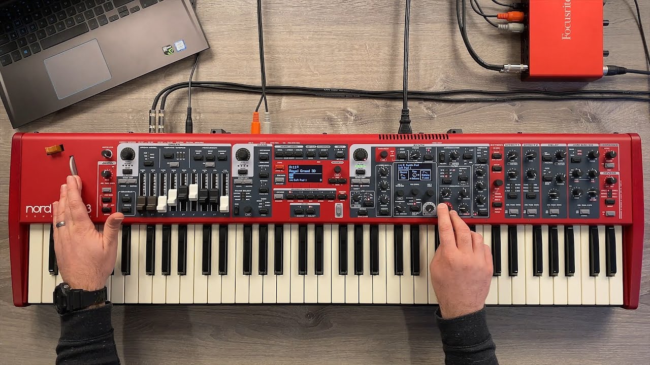 Nord Stage 3 — Создание сустейн-дрона и урок по созданию многослойного звука фортепиано — церковн...