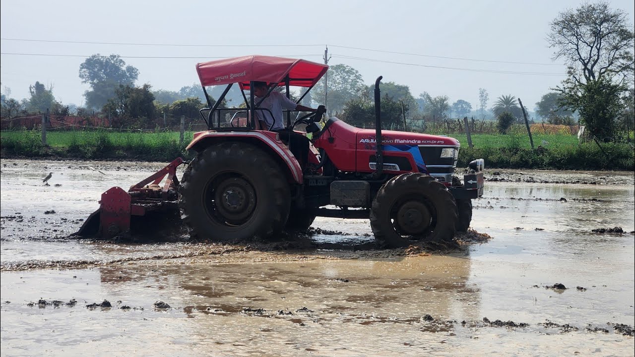 Novo605 4x4 mahindra rotavator se machai 