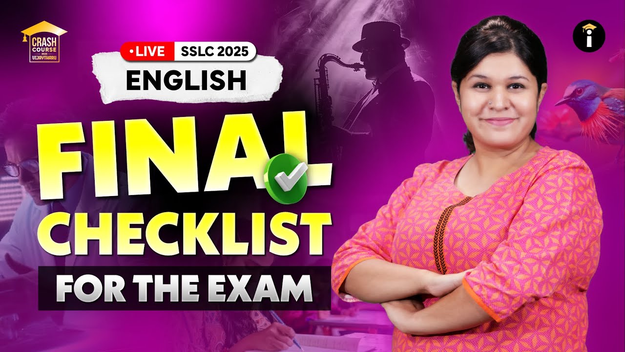 SSLC 2025 English | Final Exam Checklist LIVE with Padmashree Maam!😯