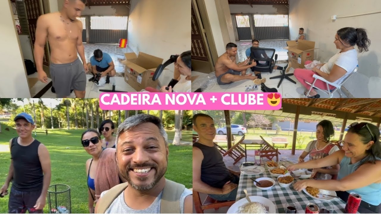 CADEIRA NOVA + TARDE DELICIOSA NO CLUBE COM OS SOBRINHOS