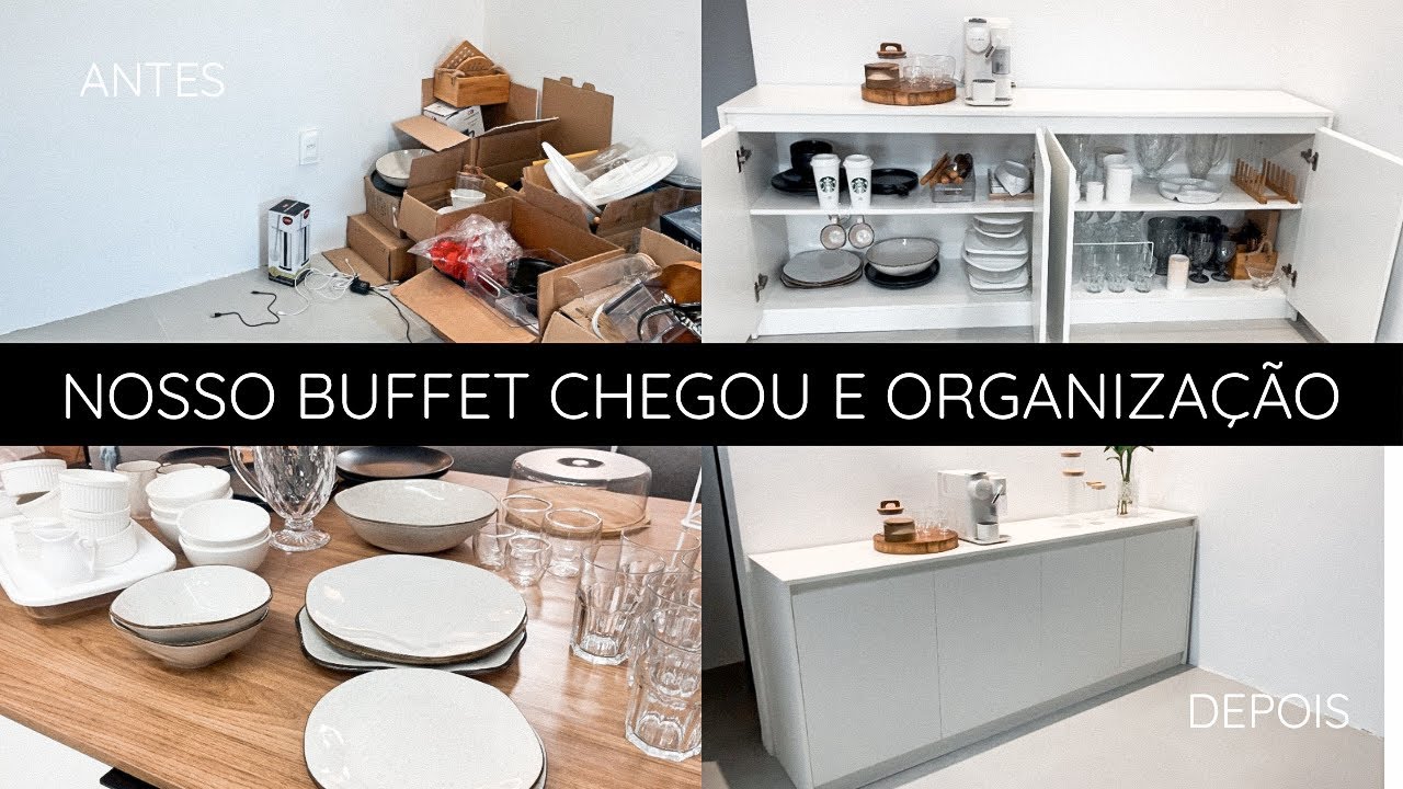 BUFFET DA SALA DE JANTAR CHEGOU 🥹- Organização do buffet | Sonho realizado | tour pelas louças