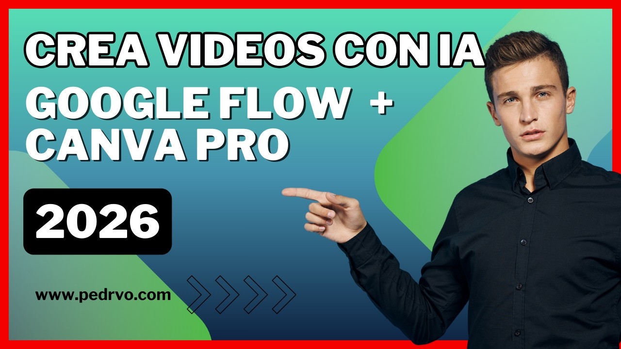 🚀 Crea VIDEOS con IA: Google Flow + Canva Pro paso a paso | Desde una imagen