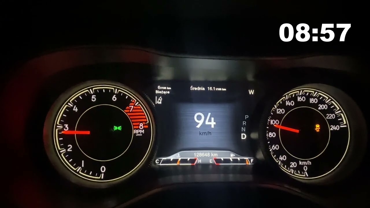 Jeep Cherokee KL 3.2 V6  Acceleration. Przyśpieszeni 0-100