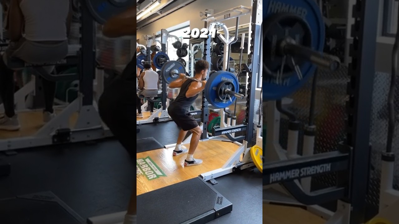 2 year squat transformation 😱 #gym #squat