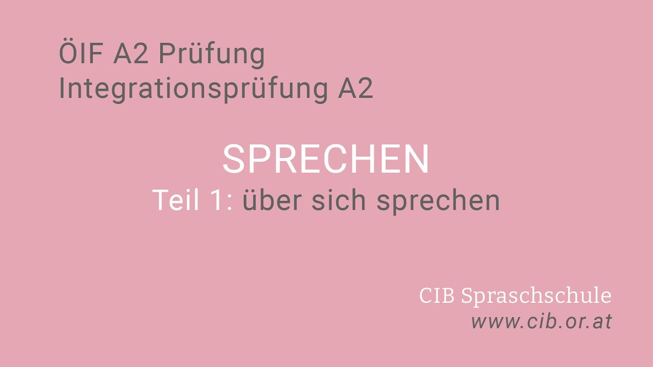 Mündliche ÖIF A2 Prüfung: Sich vorstellen