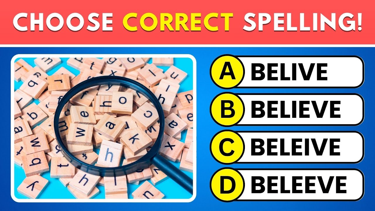 Guess the Correct Spelling! 📝 Can You Pass This 40-Word English Quiz?