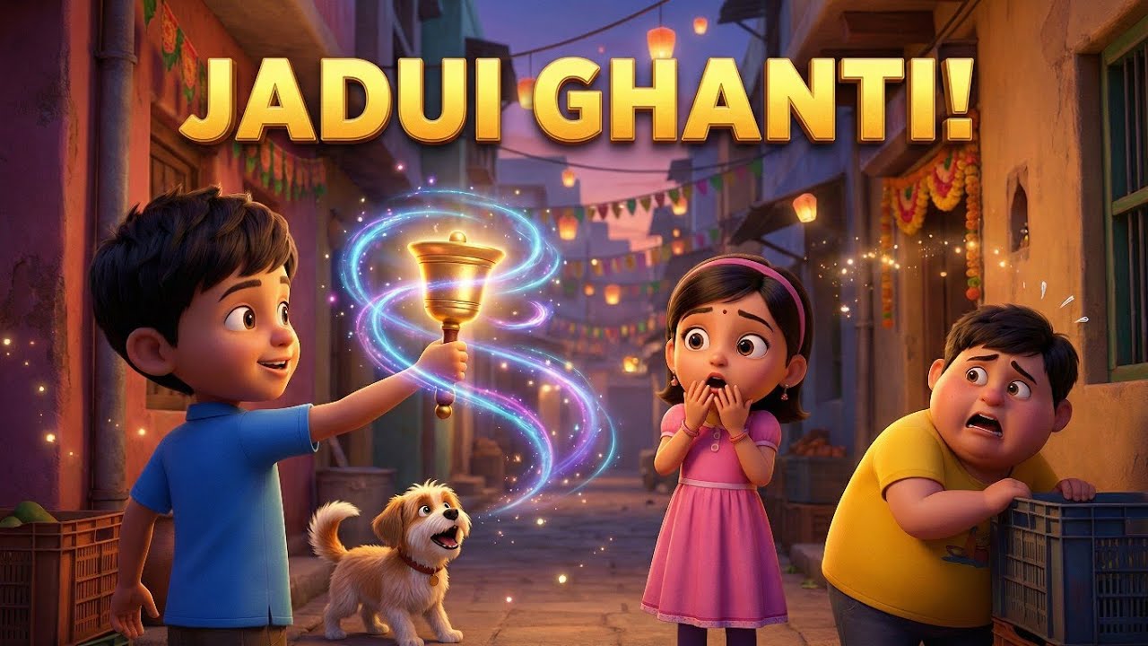 JADUI GHANTI 🔔✨ | Gali Ke Bacchon Ka Magic Adventure 😂 | 3D Hindi Kids Story