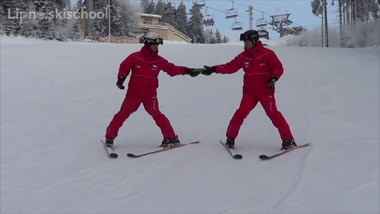 Skischool Lipno - metodický postup 15 - poprvé na sjezdovce, opakování a ověření zastavování