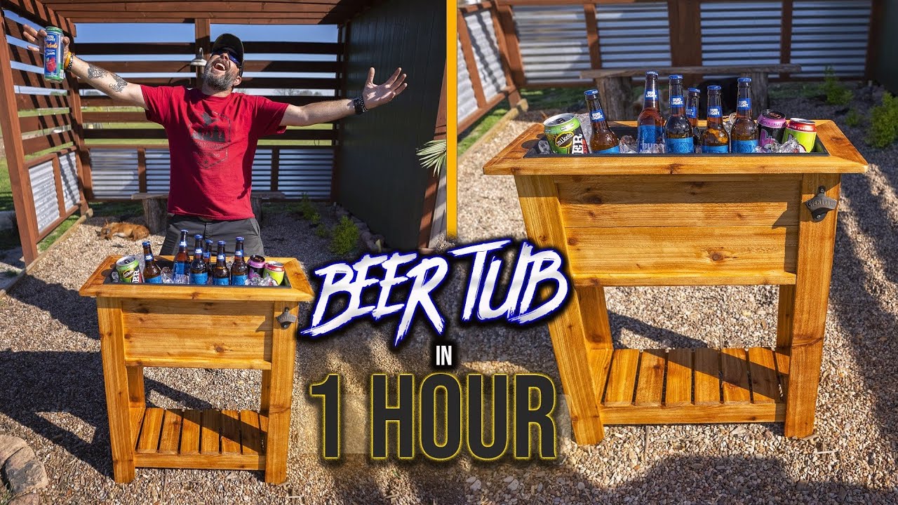 HOW TO BUILD in 1 HOUR - DIY Rustic Beer Tub / Flower Planter / Step By Step