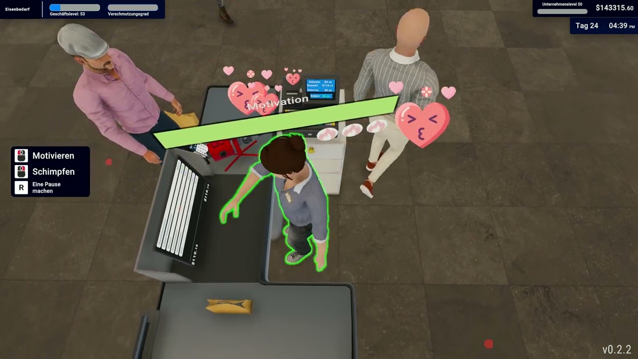Business Simulator 2026 F11 Schwer den Laden voll zu bekommen