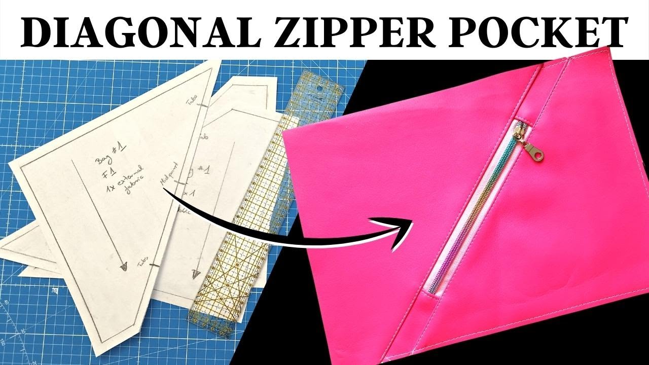 How To Make A Diagonal Zipper Pocket Pattern