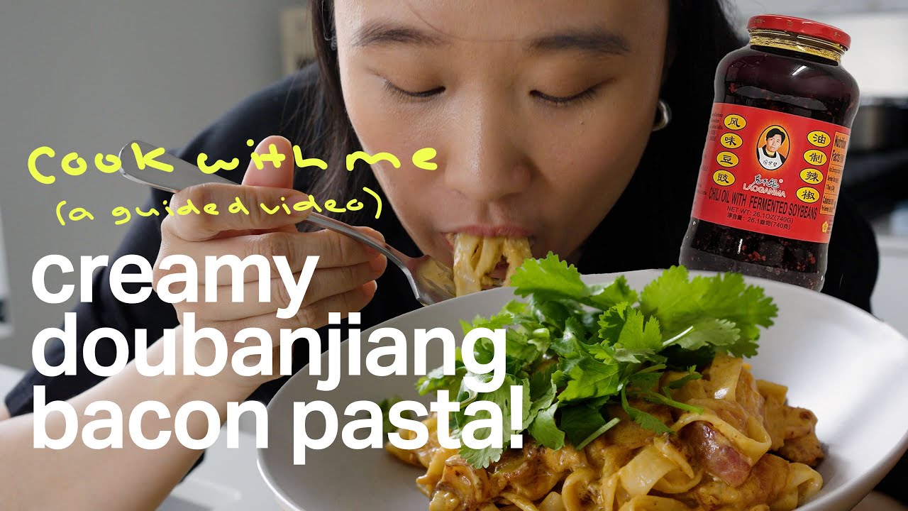Cook With Me: Yummy Creamy Doubanjiang Bacon Pasta