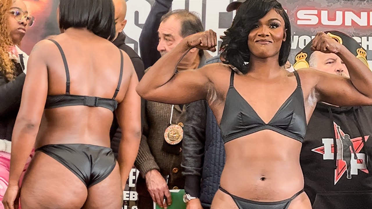 SHIELDS vs PERKINS WEIGH-IN • Claressa Shields CAKED UP for Heavyweight UNDISPUTED Clash