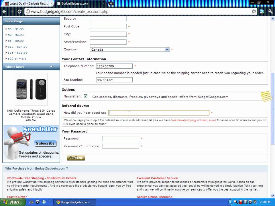 Website Review : BudgetGadgets