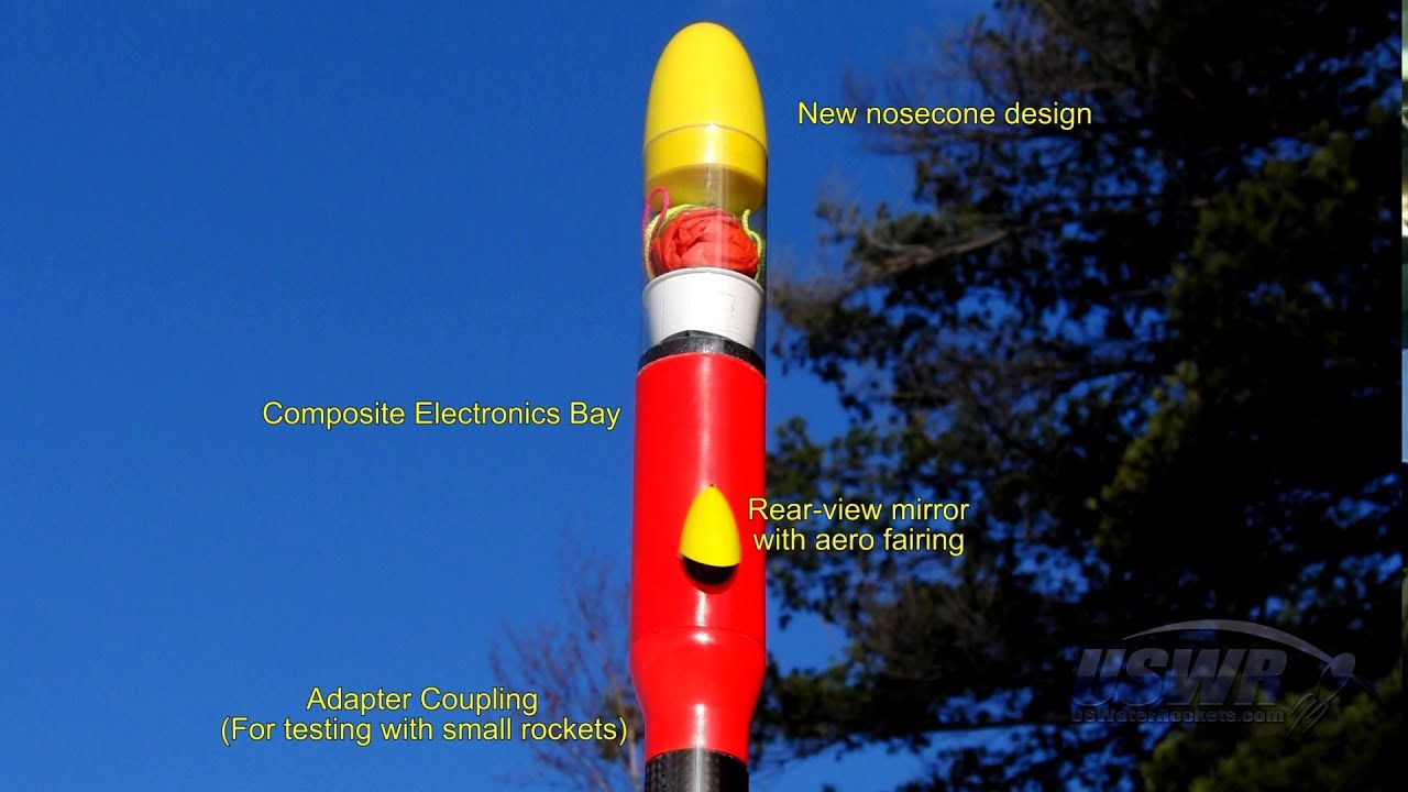 Carbon Fiber Water Rocket hits 1374 feet with Onboard HD Camera