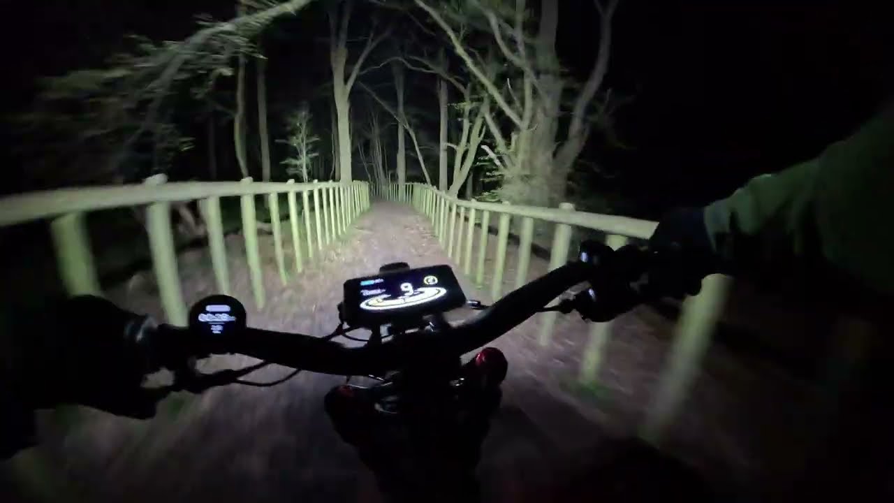 Disaster night ride. tyre blow out in the mud