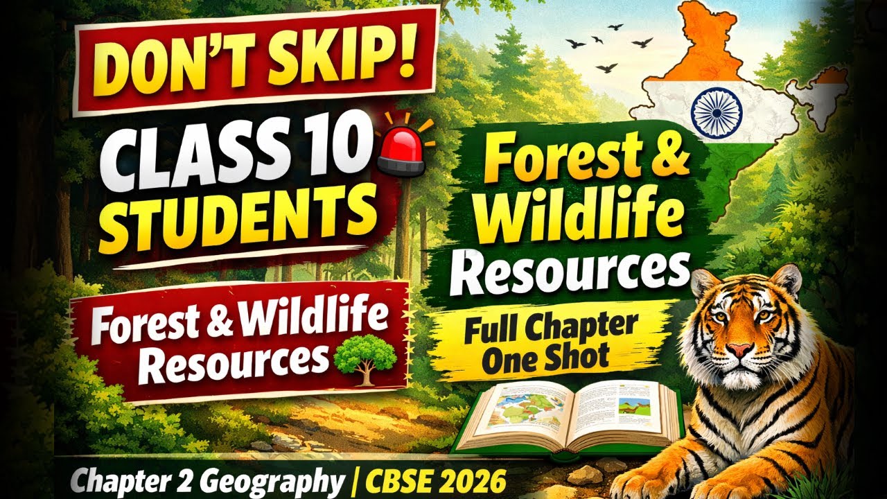 Forest and wildlife resources one short full chapter revision class 10 #class10th #geography #cbse