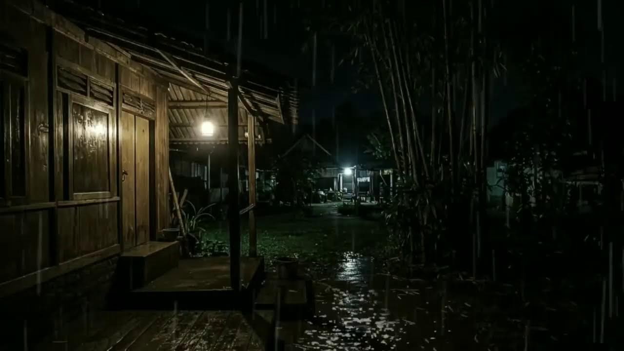 Cozy Rainy Night in The Village : Relaxing Ambiance For a Peaceful Sleep