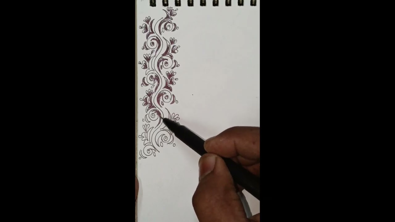 Long Alpona Degine Sketch -Part -2