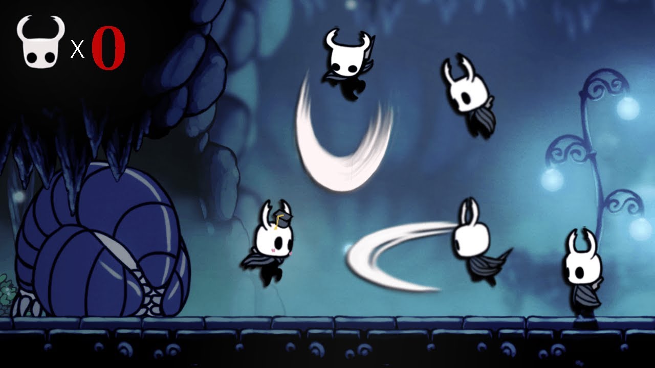 Hollow Knight — спидраннер против 4 охотников на Steel Soul