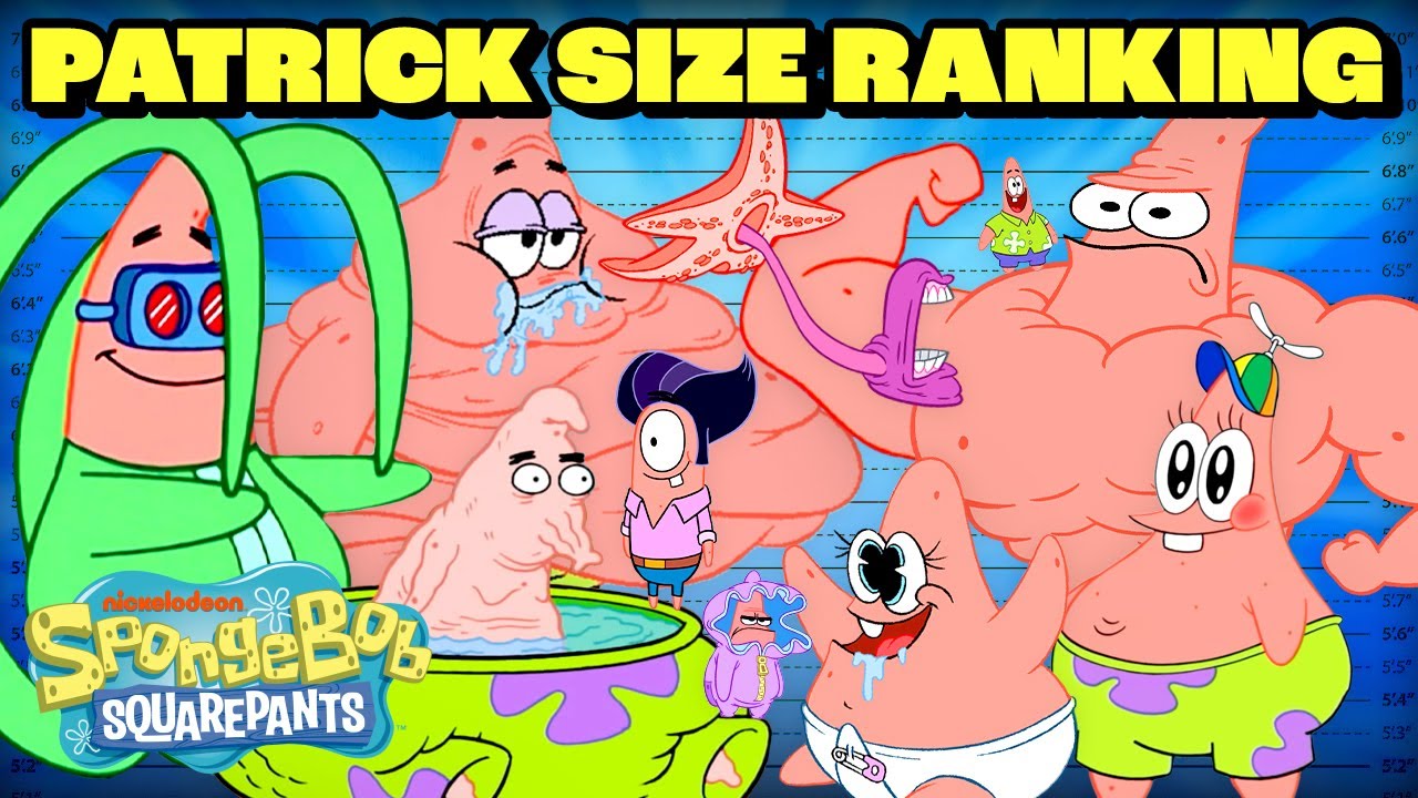 Patrick Ranking By Size! 📏 | @SpongeBobOfficial