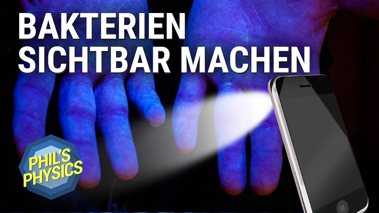 Handy-Kamera als UV-Licht! So gruselig ist dein Bad! Bakterien mit Schwarzlicht | Phil's Physics