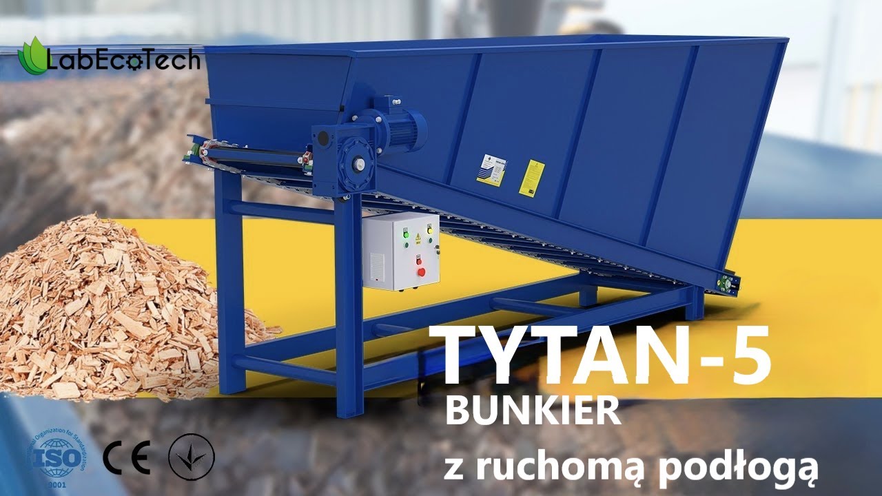 Zasobnik „TYTAN-5” – niezawodne rozwiązanie do magazynowania i podawania zrębków (wiórów drzewnych)
