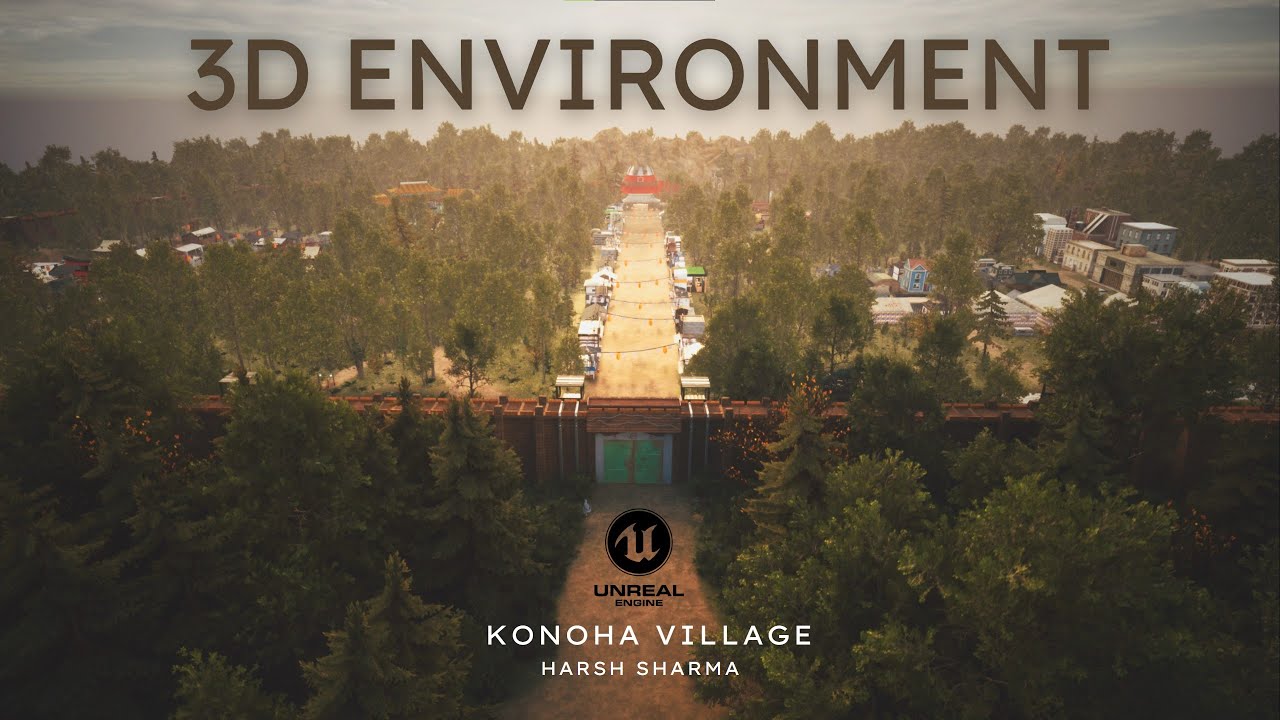 Naruto Universe Brought to Life I Konoha Village I 3D Environment I Unreal 5.2 I Harsh Sharma