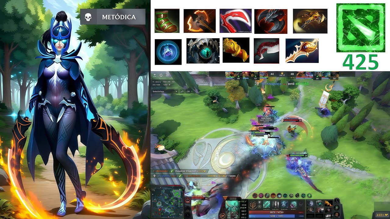 Phantom assasin Hard Carry /DOTA 2/ Gameplay 425 / Renovación de Ítems / Cambio de juego 😠😎😵