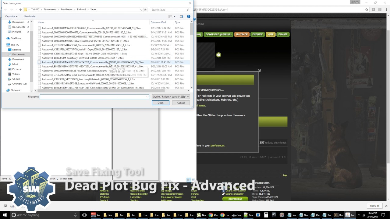 Sim Settlements: Save File Fix