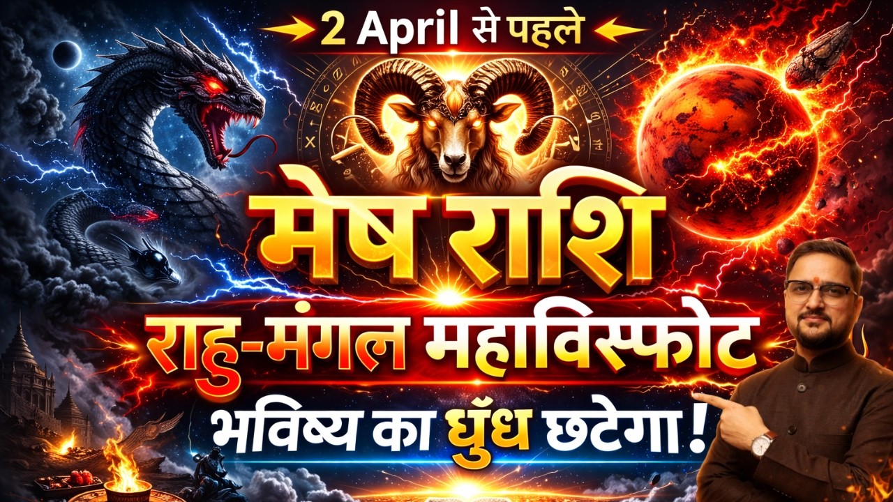 मेष राशि 2 अप्रैल 2026 तक राहु-मंगल का महाबदलाव जीवन बदलने वाला योग | Mesh Rashi | Aries