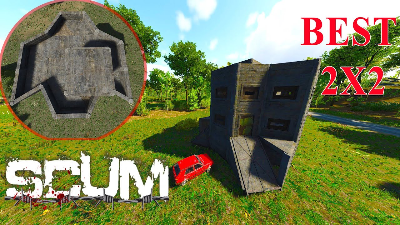 The Best 2x2 Base Design in SCUM - Scum Base Building 2022