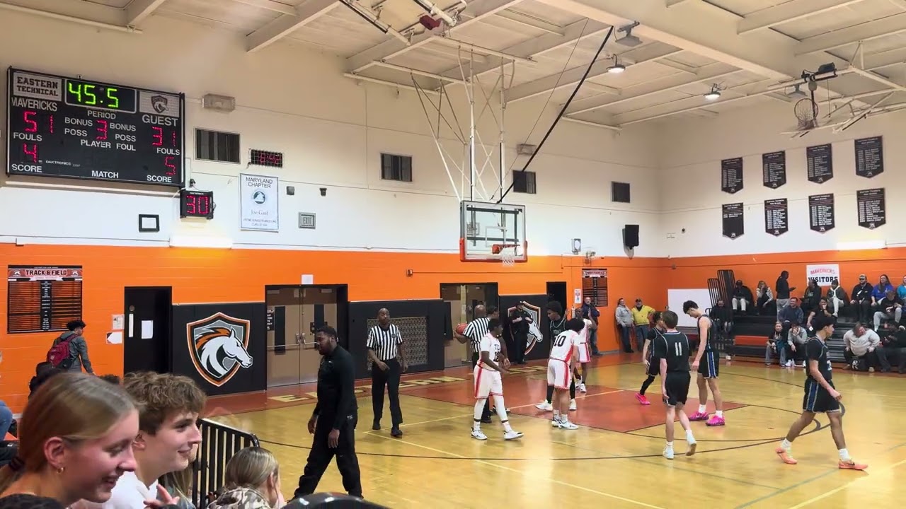 Eastern Tech High School Boys🏀 Varsity vs Sparrows Point 2nd Half