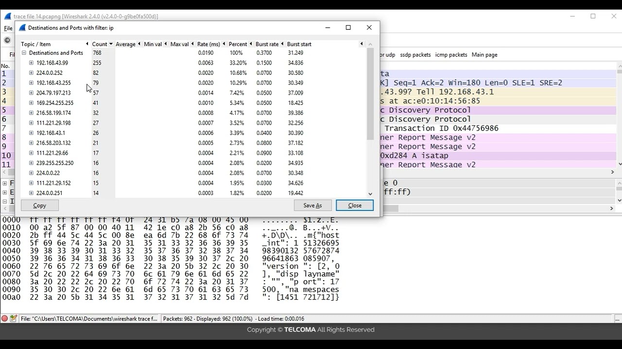 41 Creating IP and DHCP statistics