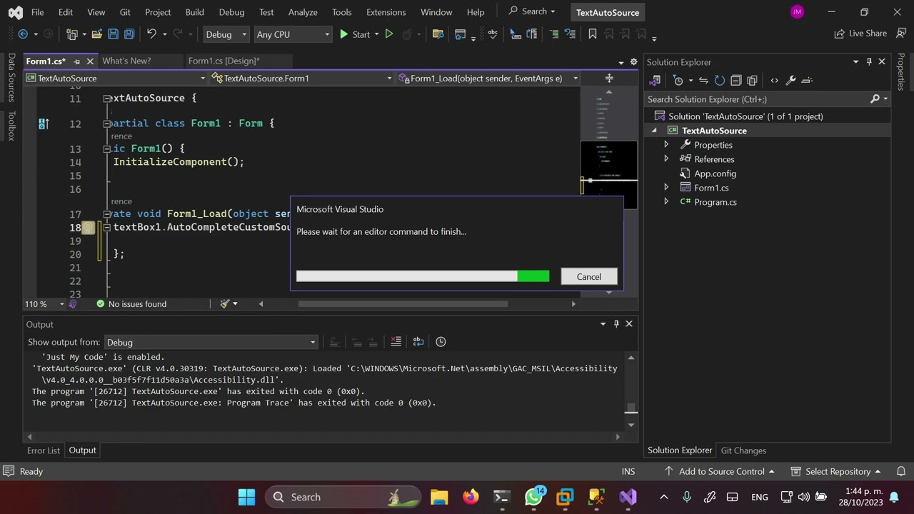 C&oacute;mo llenar un AutoCompleteStringCollection en tu TextBox en C#