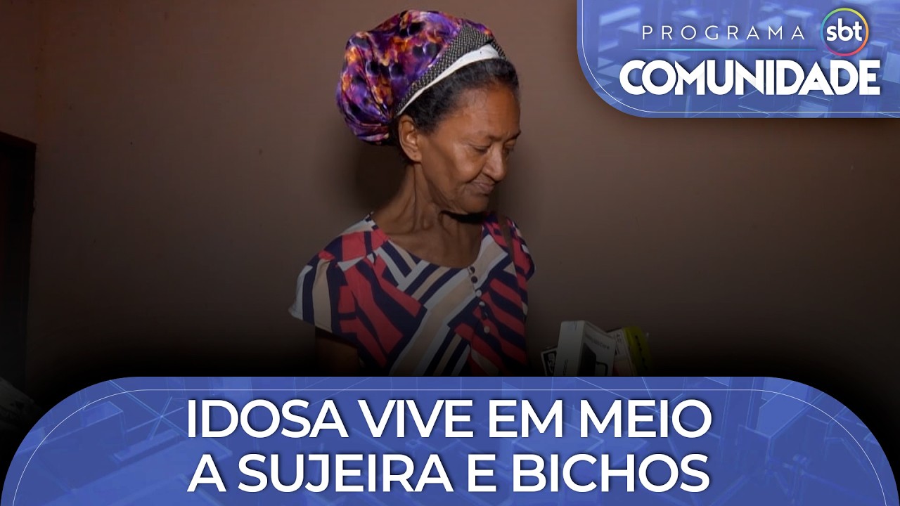 Condição degradante: Idosa vive em meio a sujeira e bichos