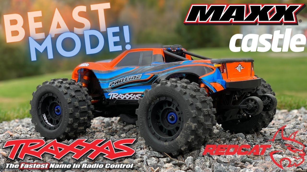 Traxxas Maxx 4s Running Kaiju Tires and Castle 2200kv